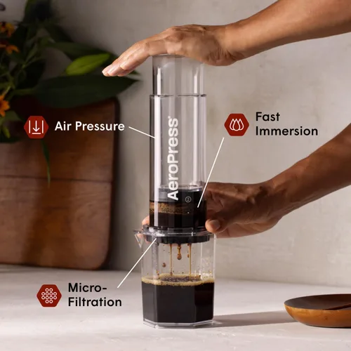 Vista 3 de AeroPress Microfiltros de papel blanco XL para cafetera, filtros de café compostables hechos de papel blanco, sin cloro, se adapta a cafeteras