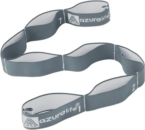 Vista 9 de A AZURELIFE Elastic Yoga Stretching Strap, Multi-Loop Stretch Strap for Physical Therapy, Pilates, Yoga, Dance & Gymnastics Exercise and Flexible