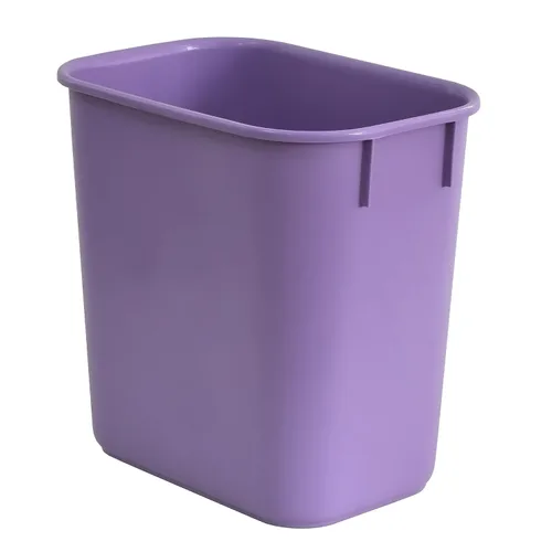 Vista 2 de Acrimet Papelera para escritorio, 3.25 galones, 13 cuartos de galón, 12 litros, basurero (plástico) (color morado) (juego de 4)