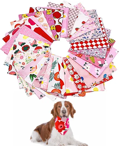 Vista 8 de PET SHOW - Paquete de 50 bandanas de algodón en blanco para perros pequeños