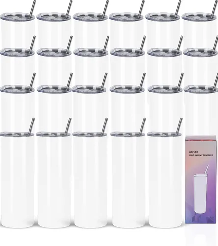 Vista 8 de Paquete de 4 vasos delgados de 20 onzas, juego de vasos delgados de acero inoxidable en caja de regalo individual, 20 onzas de capacidad, vaso