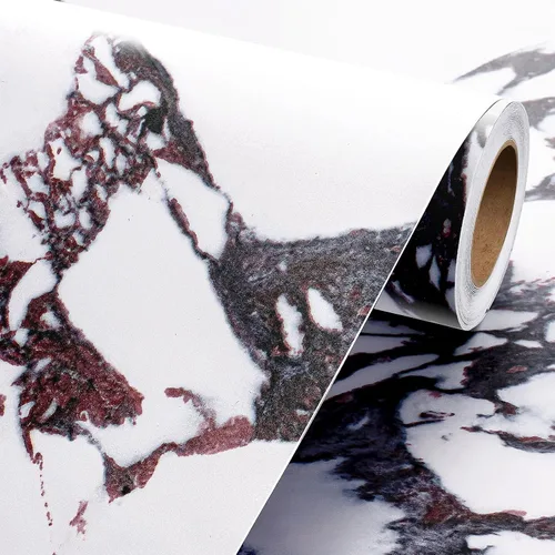 Vista 11 de Livelynine Papel de contacto de mármol de 36 pulgadas de ancho para encimeras, papel tapiz de mármol verde claro brillante, impermeable, para Mármol