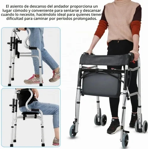 Vista 4 de Asiento plegable para asiento acoplable, capacidad máxima de peso de 250 libras, rango ajustable: 20 a 24 pulgadas (B)