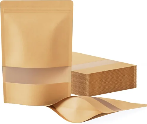 Vista 23 de FireKylin 100 bolsas resellables, bolsas de papel con ventana mate para pequeñas empresas, cremallera y bolsas sellables con calor para embalaje