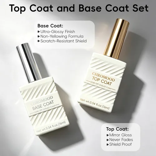 Vista 3 de 2 unidades de 0.5 fl oz de capa base y superior, gel libre de HEMA