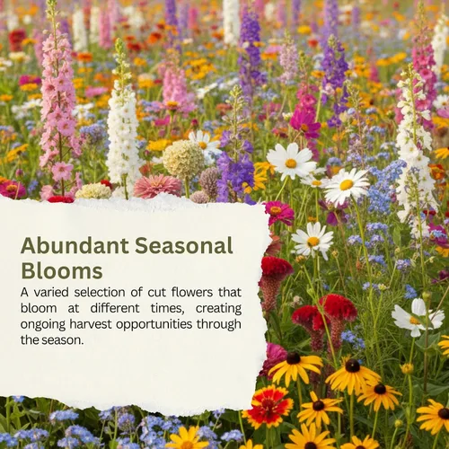 Vista 9 de Cut Flower Garden Seed Mix – Más de 15,000 semillas – Paquete extra grande de 1 onza – Semillas de flores sin OMG – Zinnia, Cosmos, Larkspur