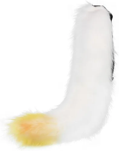 Vista 7 de Cola de zorro de 25.6 in (25.6 pulgadas) lobo gato cola larga de felpa suave y esponjosa, accesorios de fiesta de juegos de rol de Halloween