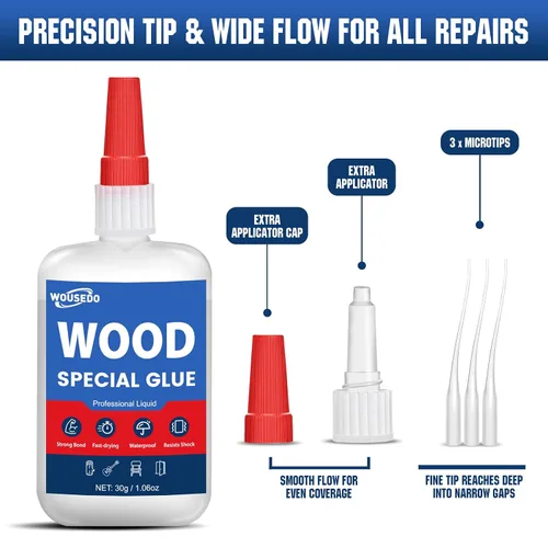Vista 7 de WOUSEDO Wood Glue 30g, Fast Drying Strong Adhesive for Wood Repair