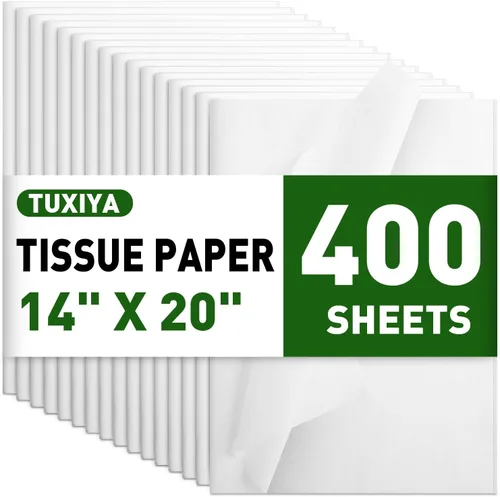 Vista 10 de TUXIYA 200 hojas de papel de seda verde para bolsas de regalo, 14 x 20 pulgadas, papel de seda verde a granel para envoltura de regalo, relleno