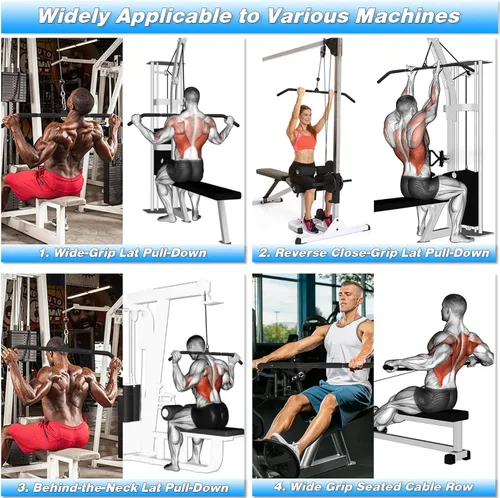 Vista 5 de Fitness Cable Pulley System, Gym LAT and Lift Pulldown Machine Attachments, Home Workouts Equipments for Biceps Triceps Shoulder Arm Curl Forearm