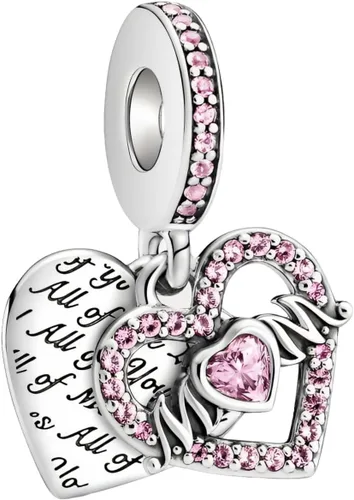 Vista 15 de LUXILLA Abalorio de plata de ley 925 para madre, hija, abuela, para familia, amor, madre, hija, abuela, para pulseras, collares, dijes, abalorios