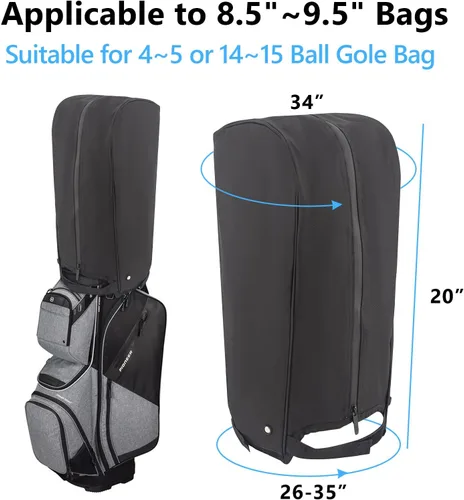 Vista 2 de Funda impermeable para bolsa de golf, cubierta de lluvia para bolsa de golf, cubierta de lluvia para bolsa de golf, se adapta a casi todas