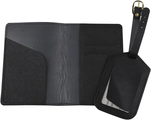 Vista 2 de Juego de portatarjetas para pasaporte, ideas de regalo de cumpleaños para mejores amigos, funda para pasaporte, funda para tarjetas, accesorios