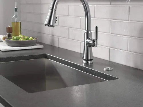 Vista 3 de Interruptor de aire para eliminación de basura Delta 72050 con módulo de alimentación de doble salida - Acero inoxidable ártico