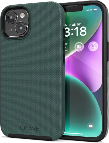 Vista 8 de Crave Dual Guard para iPhone 14, funda de doble capa de protección contra golpes para Apple iPhone 14 (6.1") - Negro