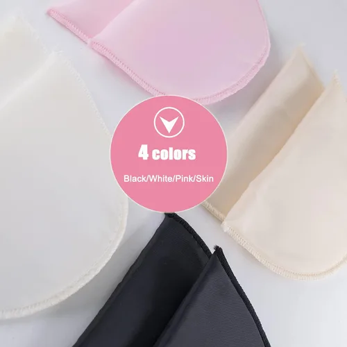 Vista 2 de Cuyacili 4 pares de almohadillas de hombro de esponja de costura, almohadilla de hombro fina para hombros redondos, blazer para mujer, vestido