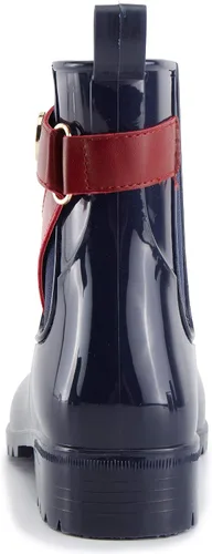 Vista 5 de Alexis Leroy Botas de lluvia cortas impermeables con correa y diseño de hardware