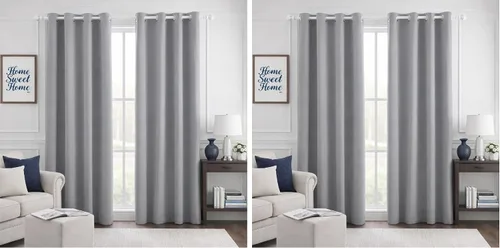 Vista 38 de HOMEIDEAS – Cortinas opacas de 52 x 84 pulgadas de largo, 2 paneles de cortinas para oscurecer la habitación, térmicas, insonorizadas, con ojales