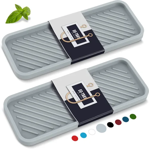 Vista 13 de EG-SIPRO Bandeja Organizadora de Fregadero de Cocina, Soporte para Esponja para Fregadero de Cocina Bandeja de Mostrador de Baño Portaesponjas