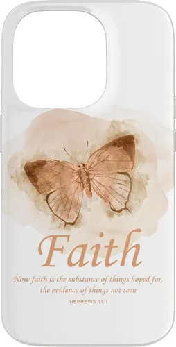 Vista 17 de Faith Bible Verse: Women’s Christian Hebrews 11:1 Quote Case for iPhone 17