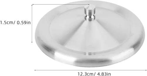 Vista 2 de Cabilock Tapa de taza de acero inoxidable de 4.8 pulgadas, resistente a fugas, para café, té, tapa portátil de retención de calor, para uso en casa