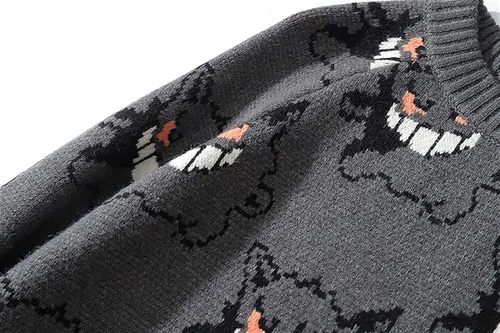 Vista 6 de Suéter para hombre estilo hip hop ropa de calle elastano cuello redondo de gran tamaño informal para parejas