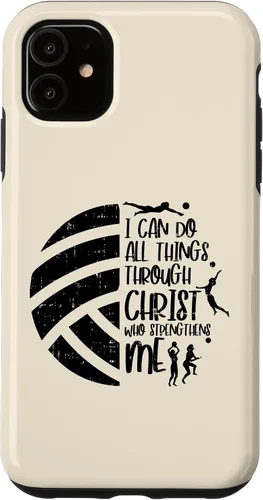 Vista 8 de I Can Do Things Through Christ Volleyball Christian Gift Case for iPhone 17