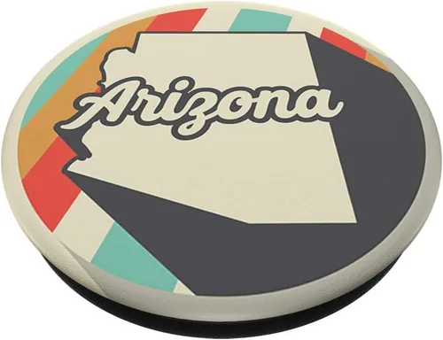 Vista 2 de Cultura de Pop Arizona State hogar Retro 70s Vintage az Rainbow popsockets soporte para Smartphones y Tablets