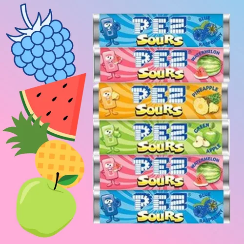 Vista 8 de Rollos de repuesto de caramelo Pez, (25 unidades) ¡Elige tu sabor favorito! (limón)