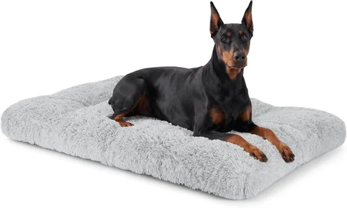 Vista 32 de JOEJOY - Almohadilla para cama para perro, cama de lujo lavable para perros, almohadilla suave antideslizante para perros pequeños, 23 x 18 Beige