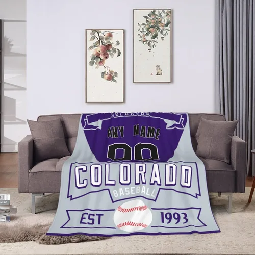 Vista 32 de Manta personalizada para cama, regalo para fanáticos del béisbol, manta de forro polar para invierno y verano, manta personalizada con nombre