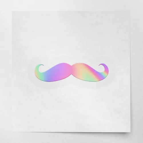 Vista 13 de 2 calcomanías de vinilo impermeables de alta calidad sin fondo para bigote en blanco (azul azul), calcomanías de vinilo impermeables de alta calidad