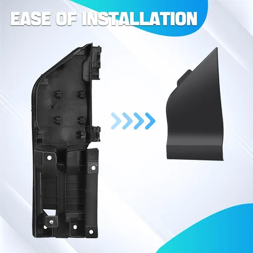 Vista 6 de Carcasa de bisagra de bolsillo para puerta de llenado de combustible + cubierta negra compatible con Ford Transit Vans 150 250 350 HD 2015-2023