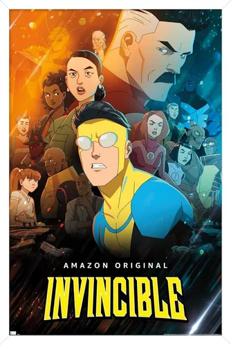 Vista 13 de Trends International Invincible - Póster de pared de hoja del grupo uno, 14.72 x 22.37 pulgadas, versión enmarcada de madera de granero