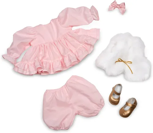 Vista 4 de Paradise Galleries Muñeca realista Reborn Baby Karen Scott Sculptor Designer Collection Muñeca de 20 pulgadas con vestido rosa con volantes, regalo