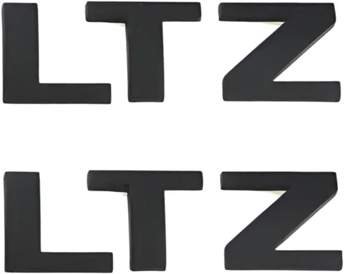 Vista 3 de LTZ - Emblema de 2 piezas - Diseño 3D para Chevrolet Silverado, Sierra, Tahoe y Suburban - Acabado negro mate - Adhesivo fuerte
