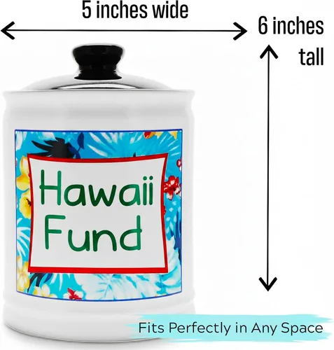 Vista 7 de Cottage Creek Tarros Hawaii Fund Travel Bank – Alcancía de cerámica para vacaciones y viajes esenciales para mujeres, hombres, parejas Regalo