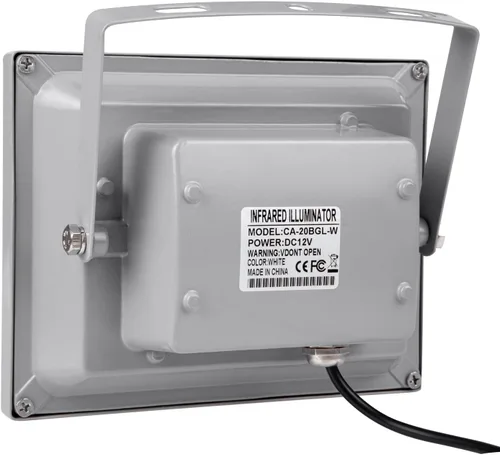 Vista 4 de Iluminador infrarrojo 20 unids matriz IR LED IR iluminador visión nocturna gran angular largo alcance al aire libre impermeable para cámara de Blanco