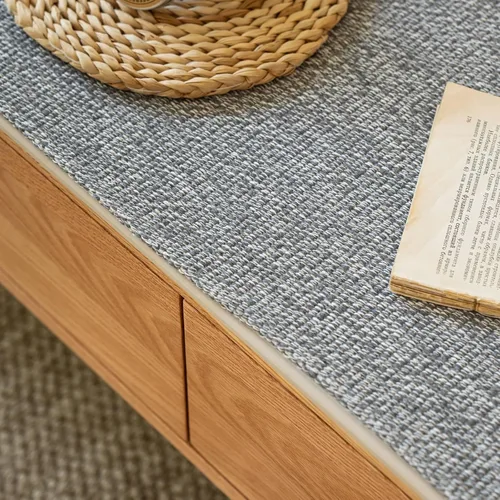 Vista 4 de Camino de mesa auxiliar de algodón pesado, funda rectangular grande con ribete de encaje, mantel central tejido a mano para sala de estar