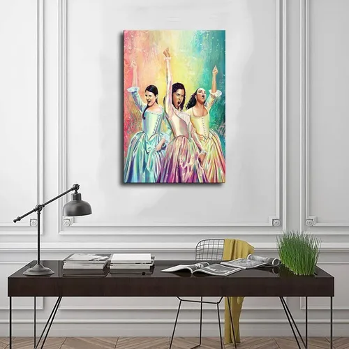 Vista 3 de Shruan Hamilton - Póster animado de Schuyler Sisters en lienzo para decoración de dormitorio, paisaje deportivo, oficina, habitación, regalo, sin