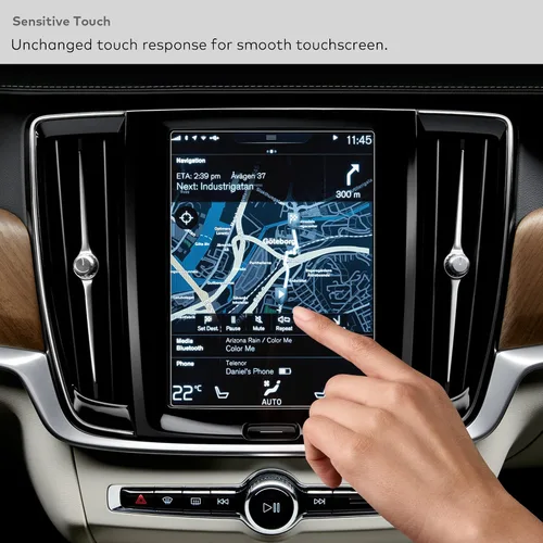 Vista 5 de Protector de pantalla de vidrio templado para Volvo EC40 / EX40 / S60 / S90 / V60 / V60 / V90 / XC40 / XC60 / XC90 de 8.7 pulgadas (transparente HD)