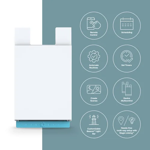 Vista 2 de Interruptor de luz inteligente (Gen 2) de Deako, unipolar, de 3 vías, de 4 vías, Wi-Fi de 2.4 GHz, programable, aplicación remota, control de voz