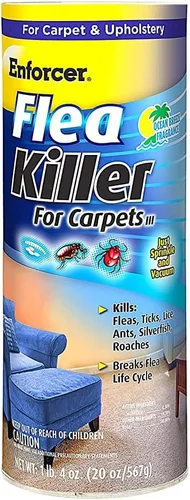 Vista 2 de Enforcer EFKOB203 - Mata pulgas para alfombras, fragancia brisa oceánica, 20 onzas (caja de 12), mata pulgas, garrapatas, piojos, hormigas, peces