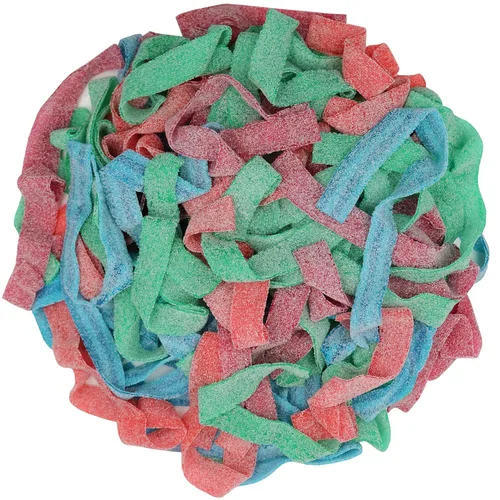 Vista 7 de Cinturones de Gomitas Ácidas de Varios Colores (Azul Baya (Arándano), 1 Libra)