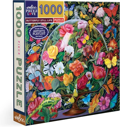 Vista 18 de eeBoo Rompecabezas de 1000 piezas con diseño de gato de naturalista para adultos, cuadrado de 23 x 23 pulgadas, fabricado con tablero reciclado