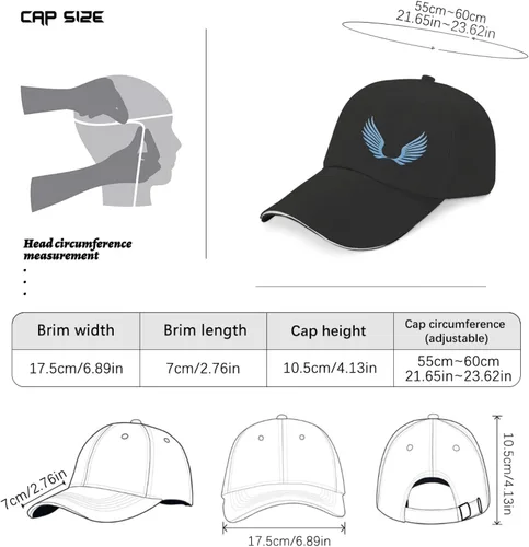 Vista 3 de Dad Hats Angel Wing Trucker Hat for Women Fashion Embroidery Snapback