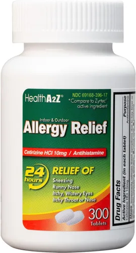 Vista 9 de HealthA2Z® Alivio de la alergia Cetirizina 10 mg Alivio de alergias durante todo el día Interior y exterior Alivio de picazón de garganta