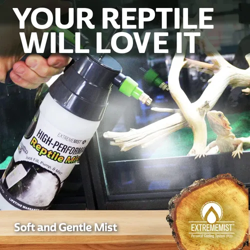 Vista 4 de ExtremeMIST Mister de reptiles de alto rendimiento – Pulverizador de reptiles ultrafino y nebulizador de humedad de terrario para geckos
