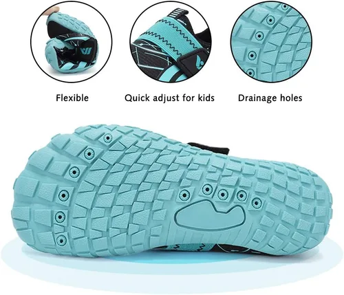 Vista 4 de CIOR Zapatos de agua para niños, niños y niñas, zapatos de agua de secado rápido, zapatos deportivos ligeros