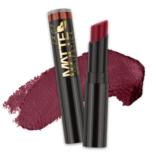 Vista 13 de L.A. Girl Lápiz labial mate de terciopelo plano, Bite Me GLC810